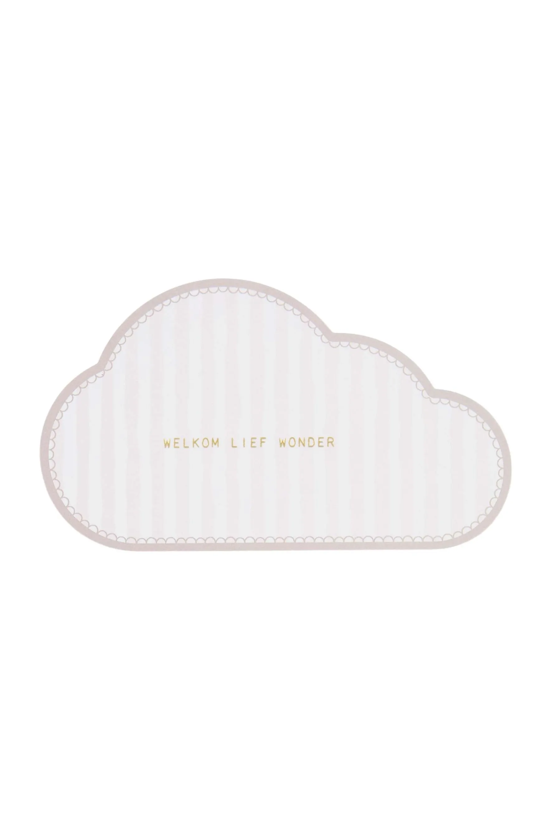 zusss ansichtkaart wolk welkom wit/zand