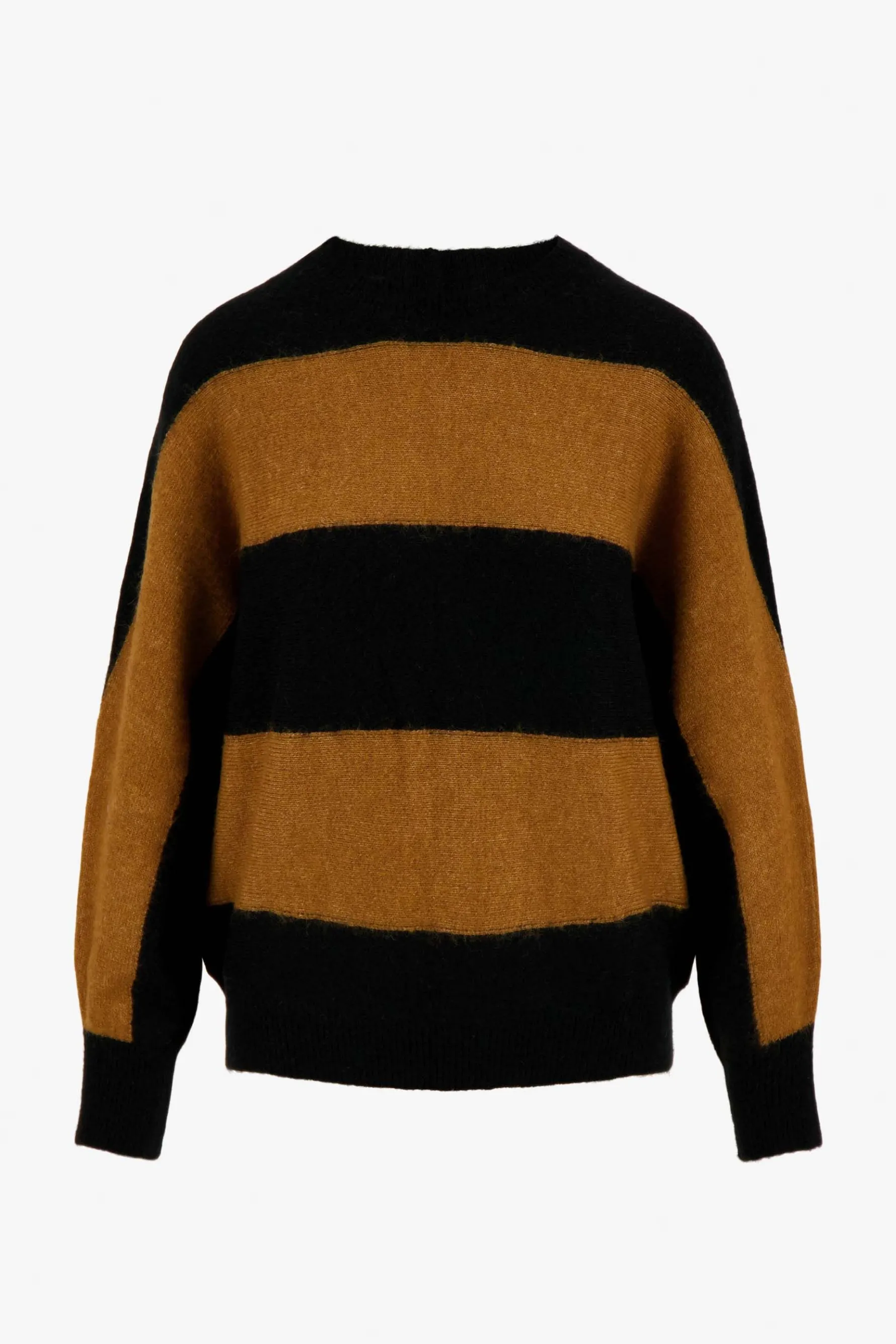 zusss batwin trui met streep camel/zwart