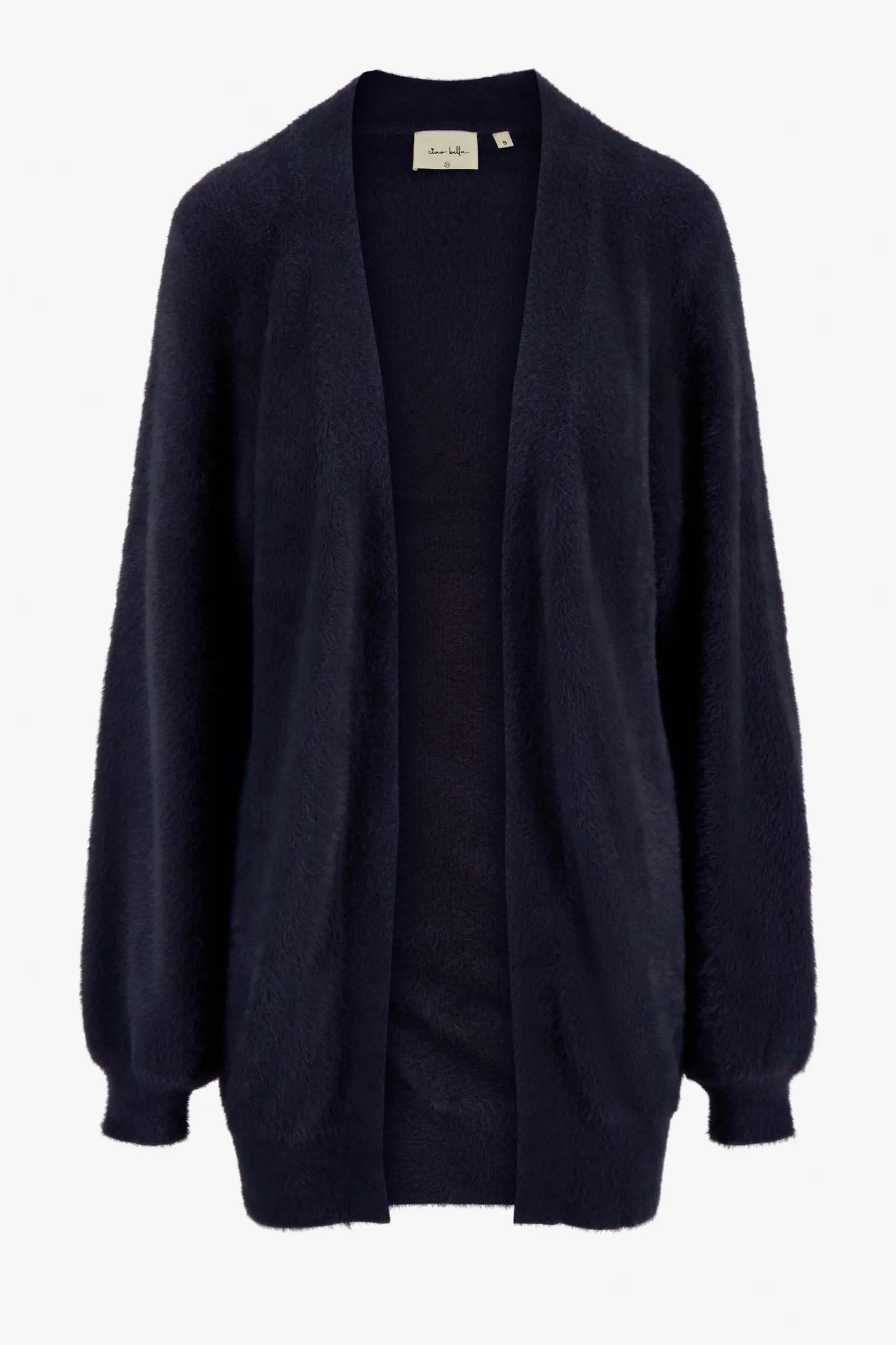 zusss fluffy vest donkerblauw