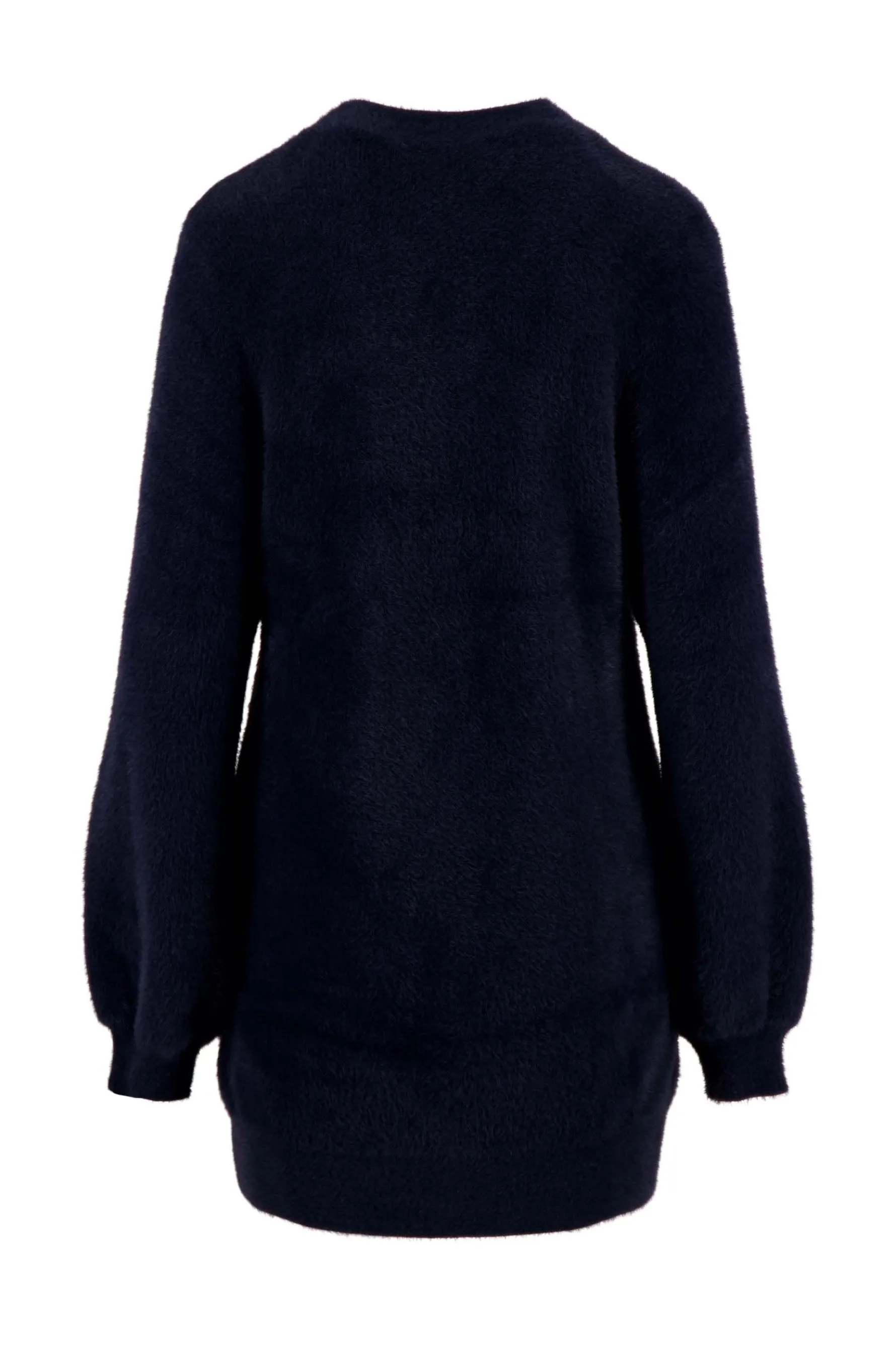 zusss fluffy vest donkerblauw