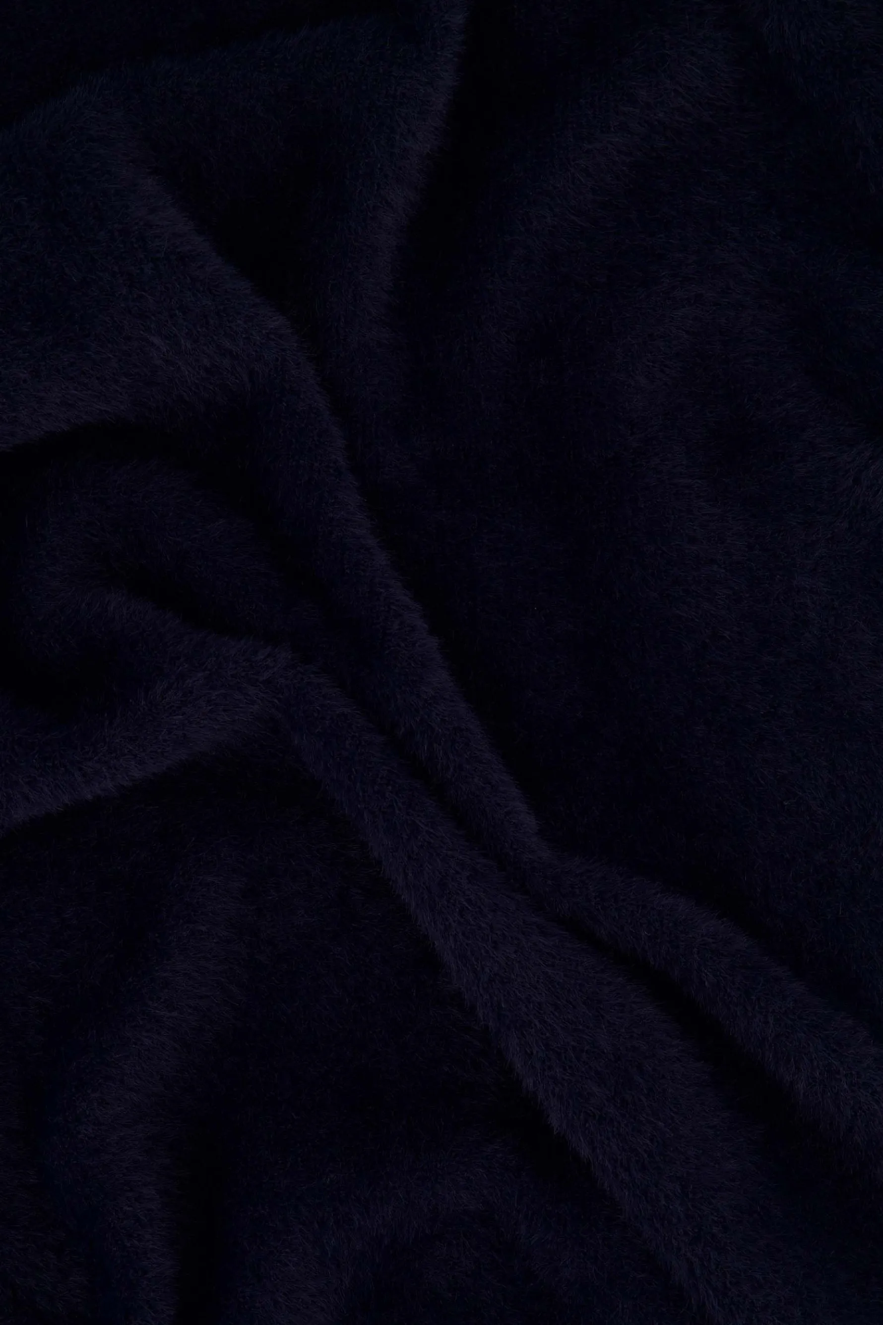 zusss fluffy vest donkerblauw
