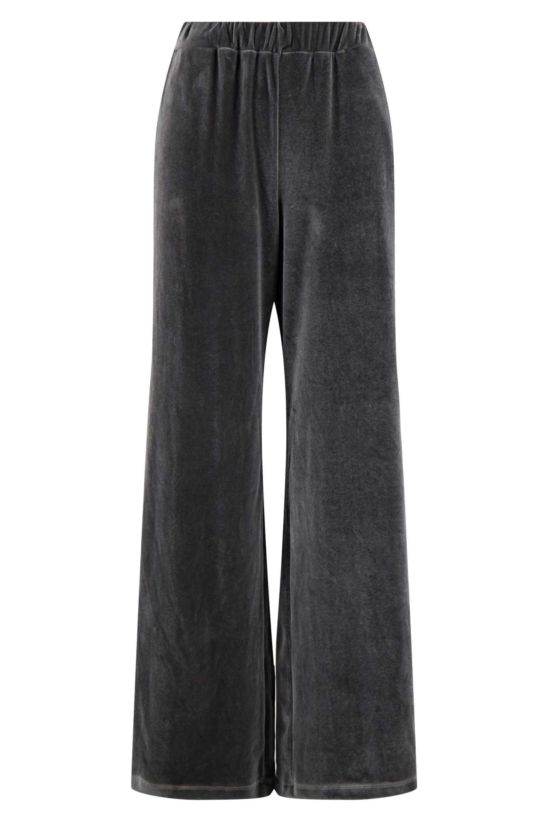 zusss fluwelen broek antracietgrijs