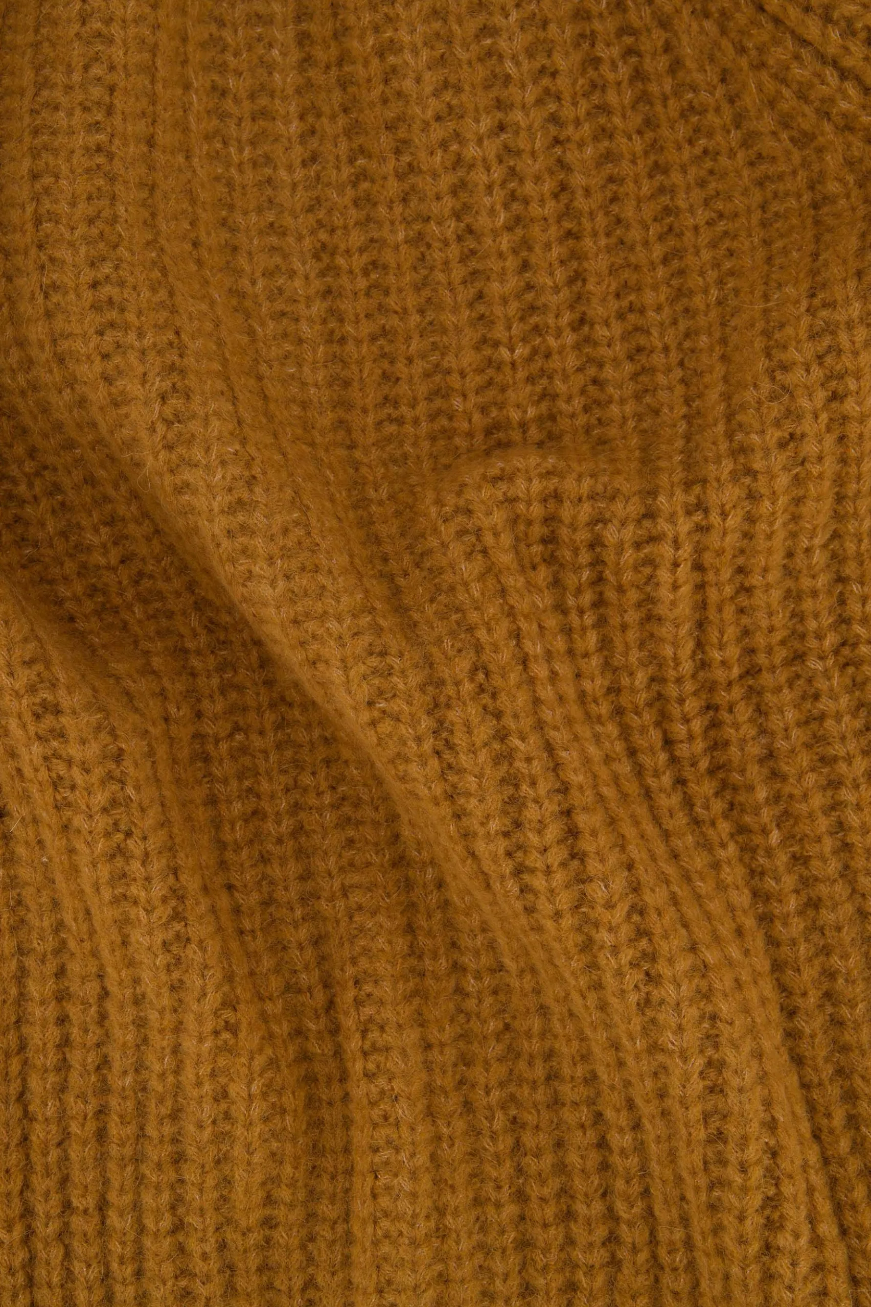 zusss gebreid vest in bomberstyle camel