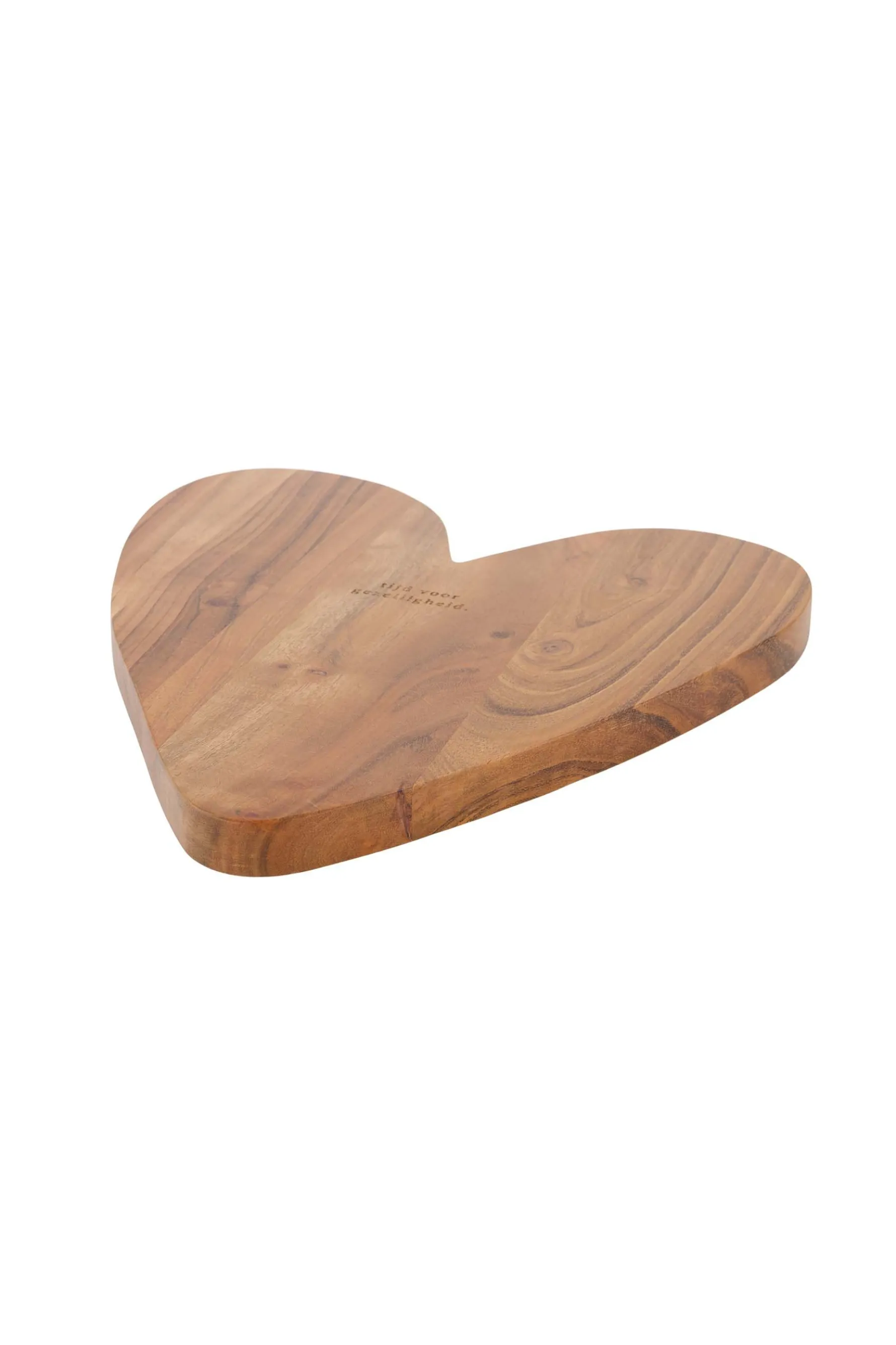 zusss houten borrelplank hartje donkerbruin