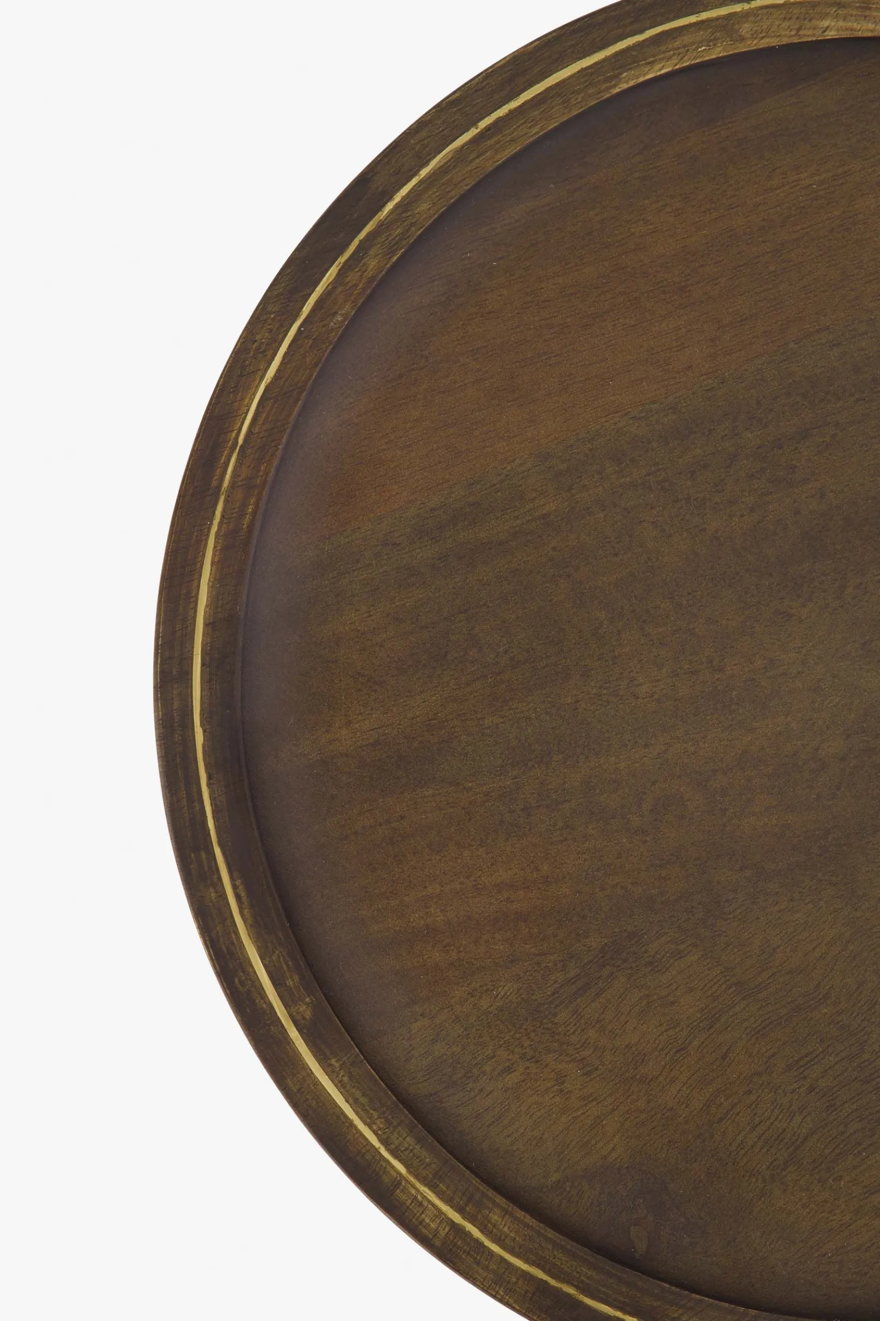zusss houten stylingbord 40 cm donkerbruin /goud