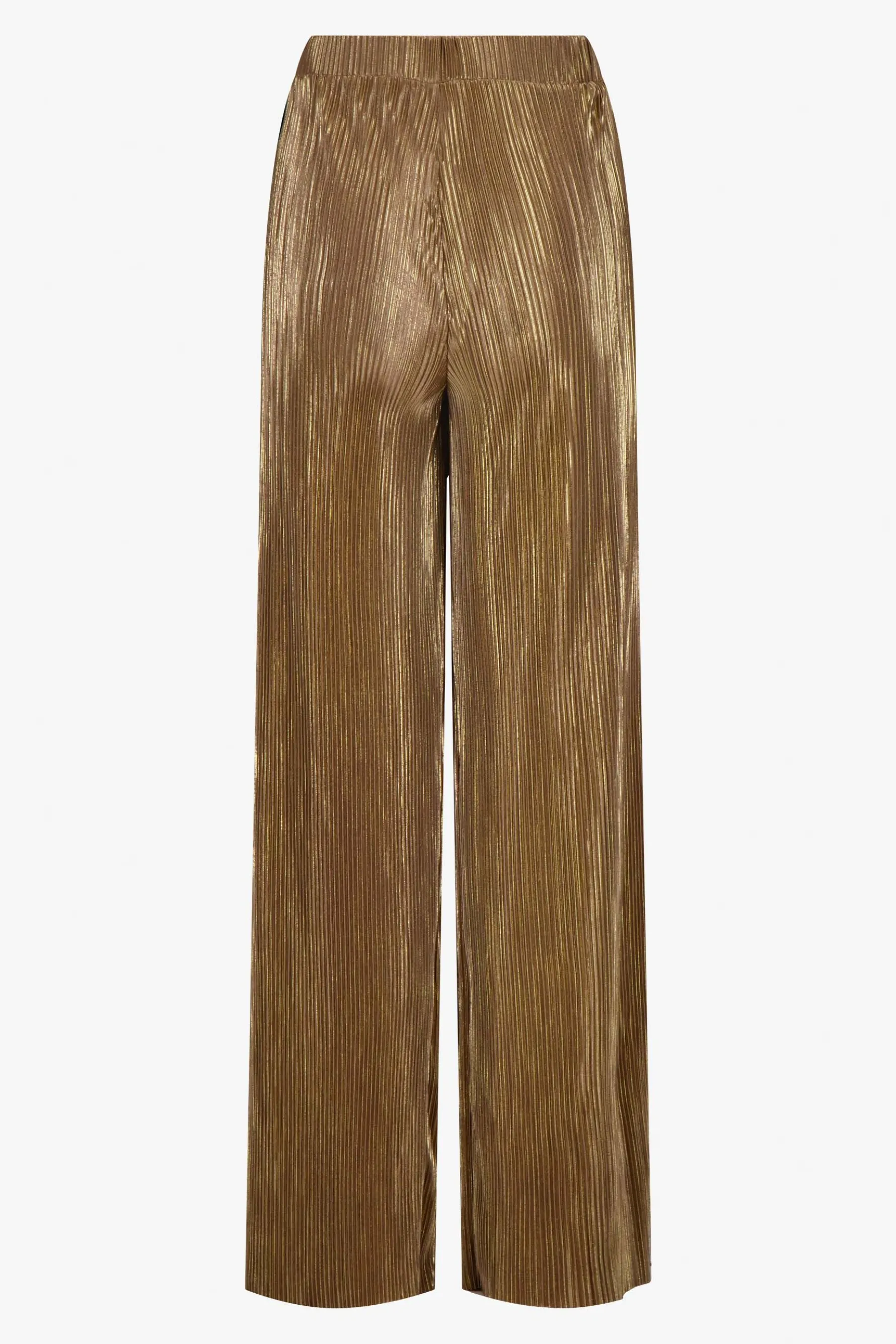 zusss plisse broek champagne goud