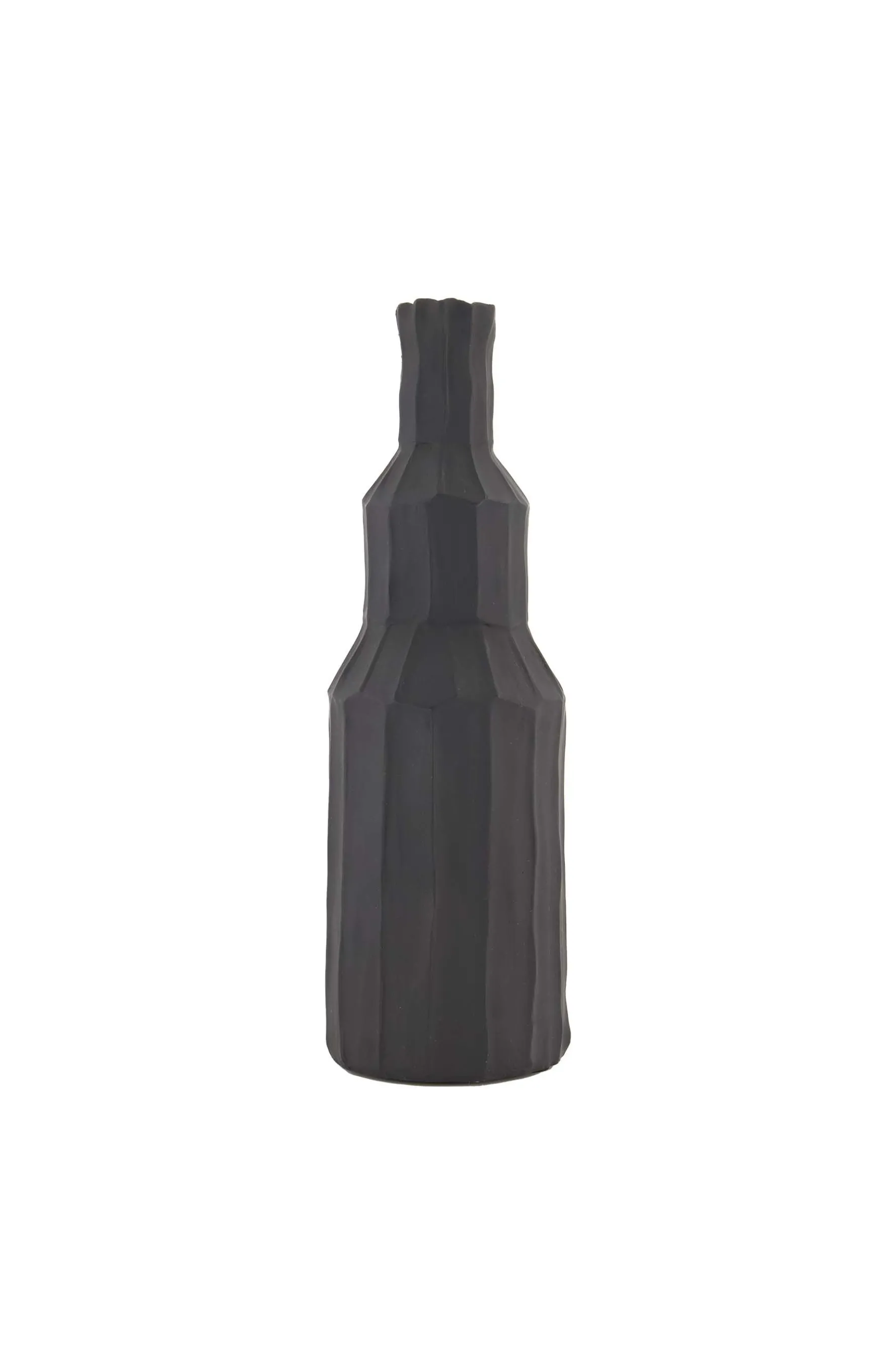 zusss polystone vaas lijnen zwart