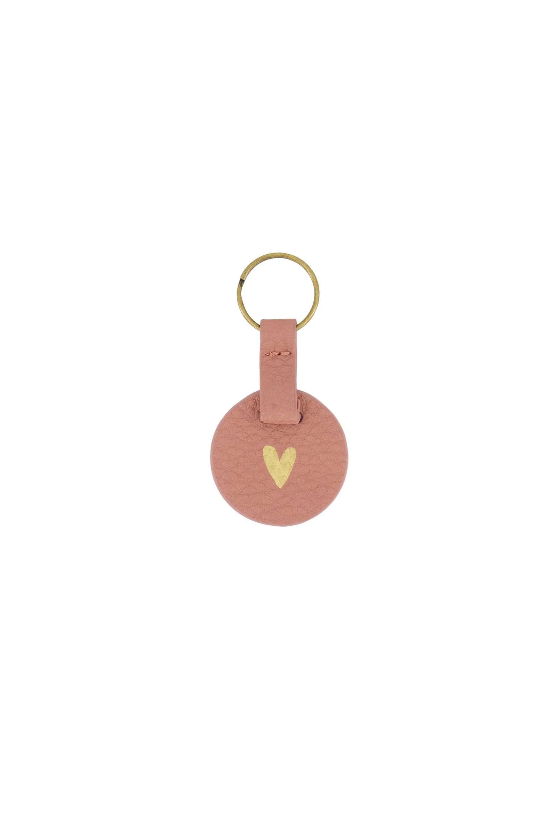 zusss ronde sleutelhanger hartje mauve