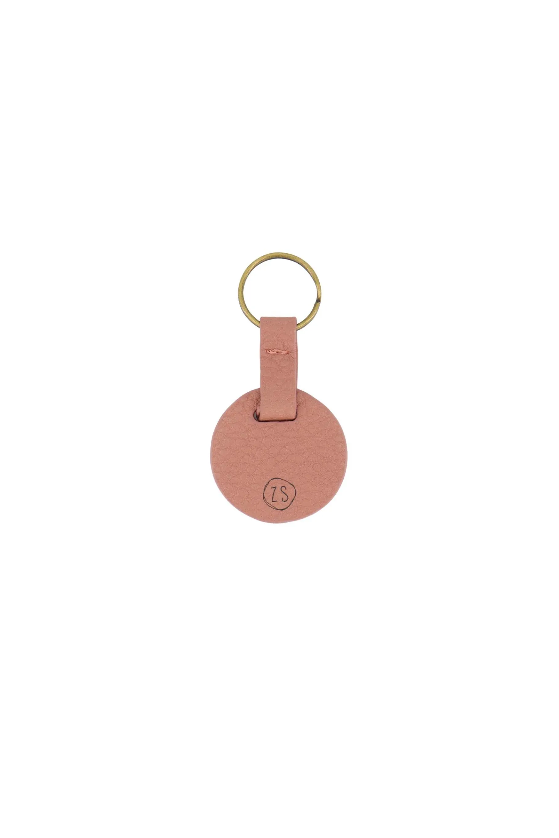 zusss ronde sleutelhanger hartje mauve