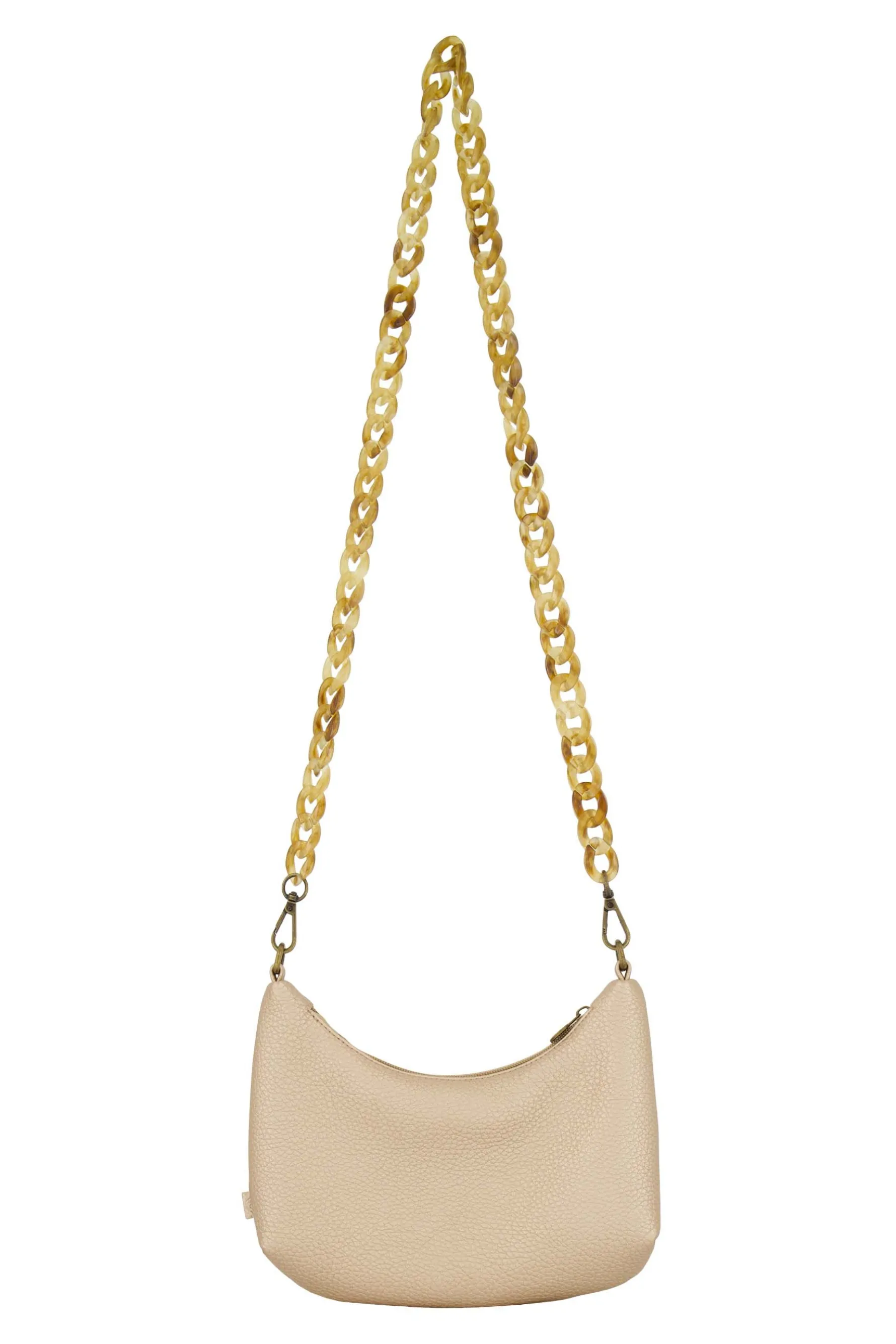 zusss schoudertasje met hornen hengsel goud