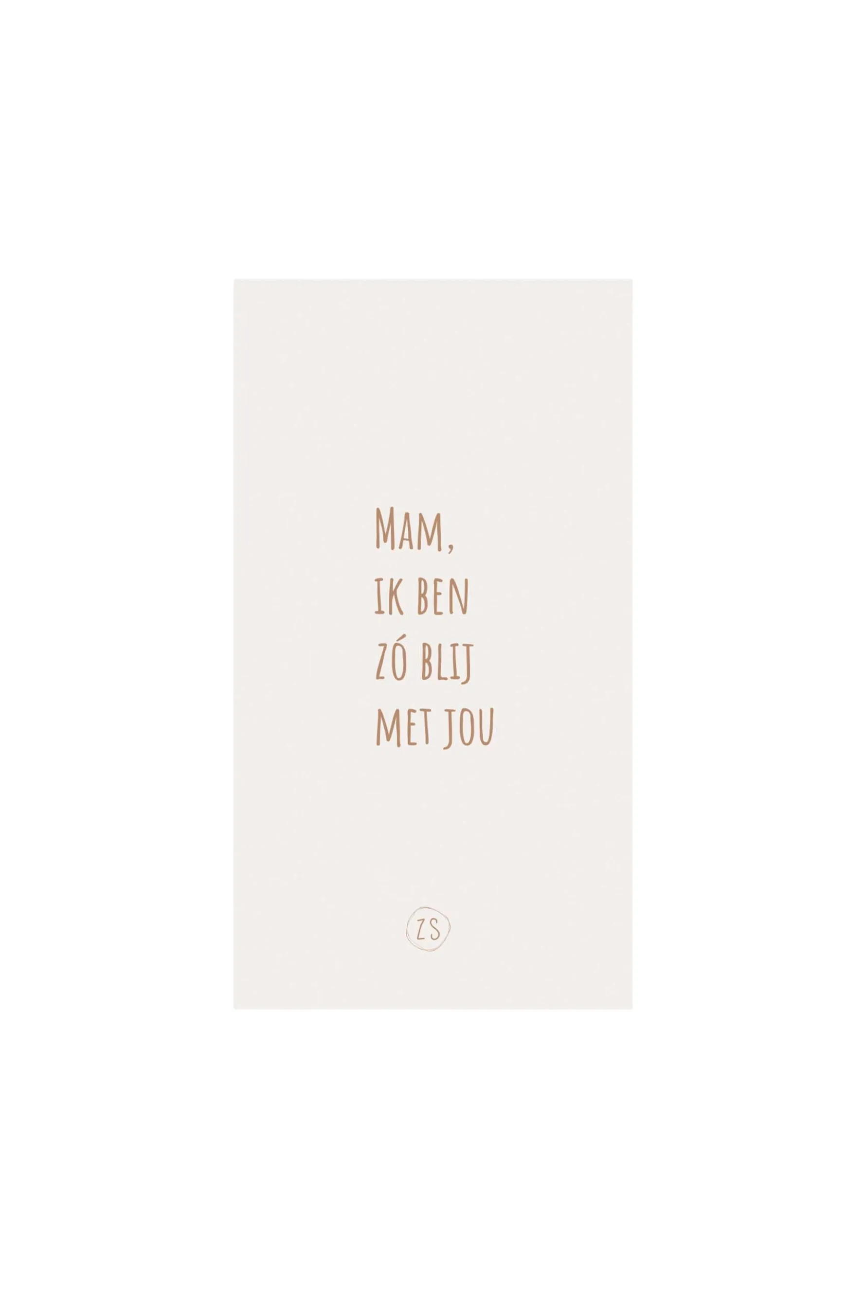zusss servetten mam zo blij met jou 11x20cm off white