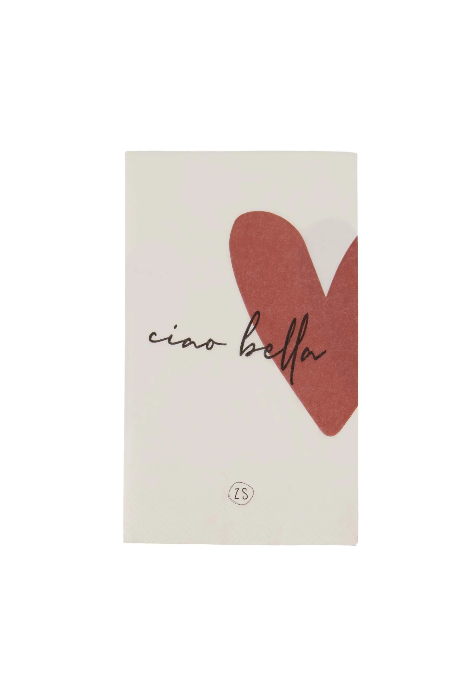 zusss servetten rechthoek 11x20cm ciao bella wit/port