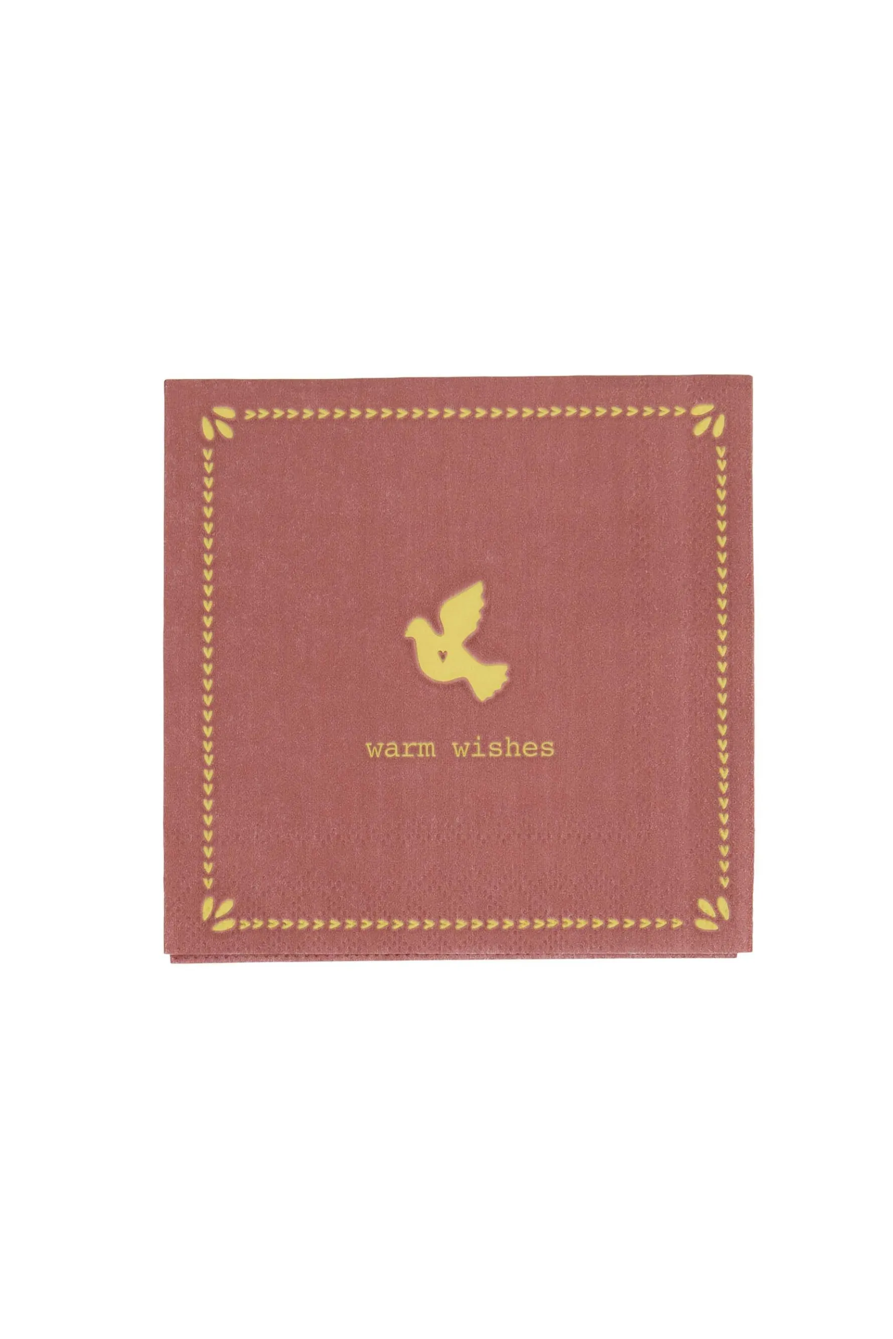 zusss servetten vierkant warm wishes 12,5x12,5cm donkerrood