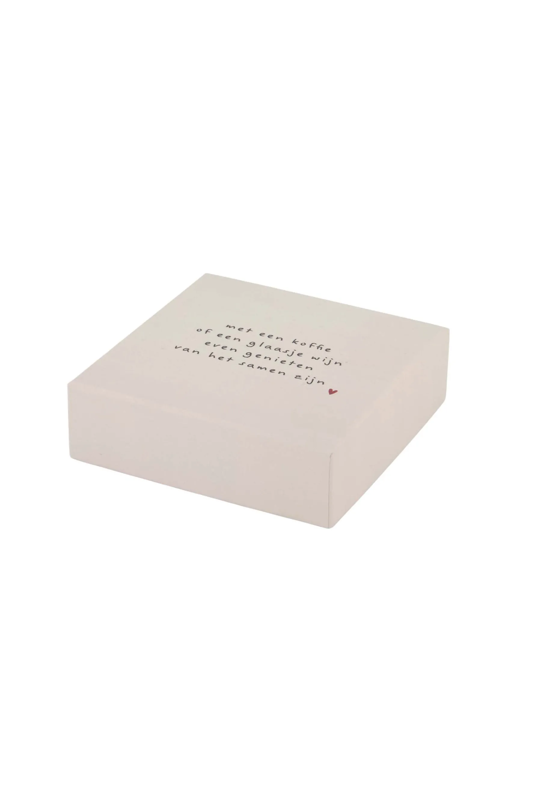 zusss set van 6 onderzetters met tekst rood/wit